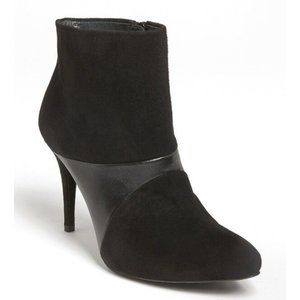 $600 Stuart Weitzman Partnership Bootie Pointy sock  HEELS SUEDE BLACK 8.5 (Z1)